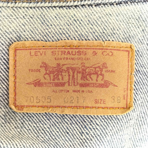 リーバイス Levis USA製 ボタン裏527刻印 70505 0217 デニムトラッカージャケット メンズ US:38
