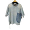 ザラマン ZARA MAN ダメージ加工 デニム クルーネックTシャツ メンズ import:S