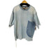 ザラマン ZARA MAN ダメージ加工 デニム クルーネックTシャツ メンズ import:S