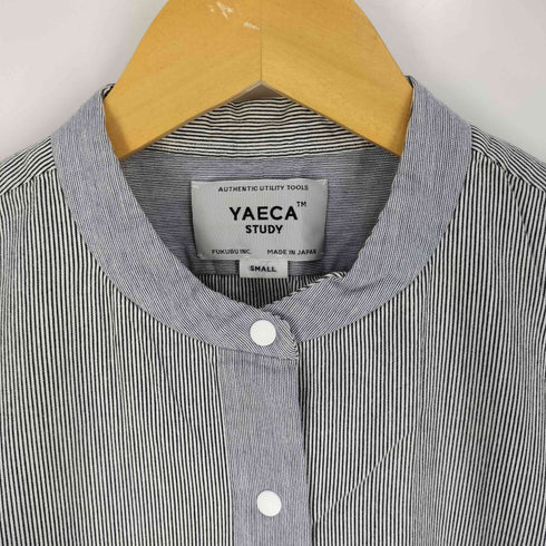 ヤエカ YAECA STUDY ストライプ スナップボタン ノースリーブ プルオーバーシャツワンピース レディース JPN:S