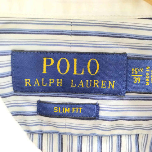 ポロラルフローレン POLO RALPH LAUREN SLIM FIT 裾ポニー ストライプ ポプリンシャツ メンズ