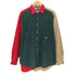 トミーヒルフィガー TOMMY HILFIGER 異素材切替 クレイジーパターン ボタンダウンシャツ メンズ import:L