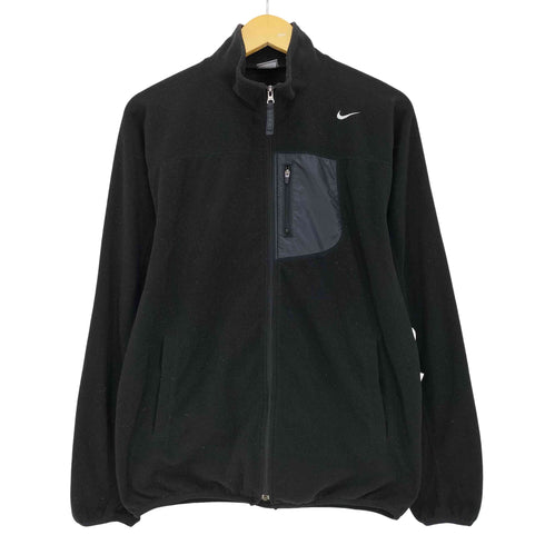 ナイキ NIKE 00S ロゴ刺繍 ジップアップ フリース ジャケット メンズ import:L