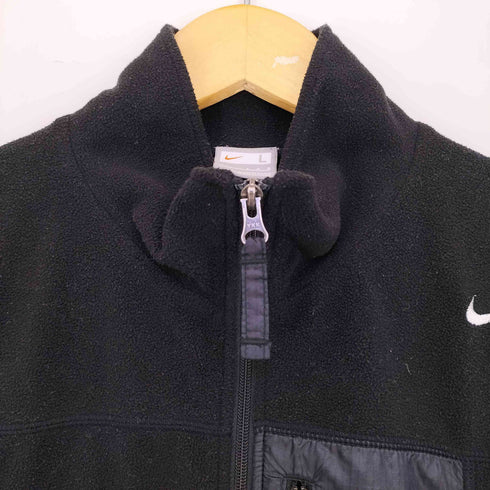 ナイキ NIKE 00S ロゴ刺繍 ジップアップ フリース ジャケット メンズ import:L