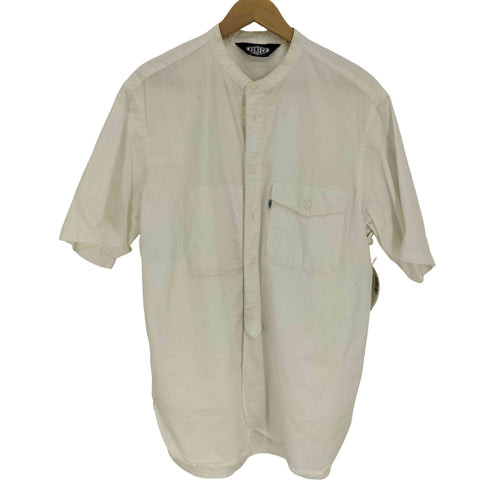 フリークスストア FREAKS STORE 23SS KONECO 猫目ボタン フラップポケット S/S ノーカラー シャツ メンズ JPN:M