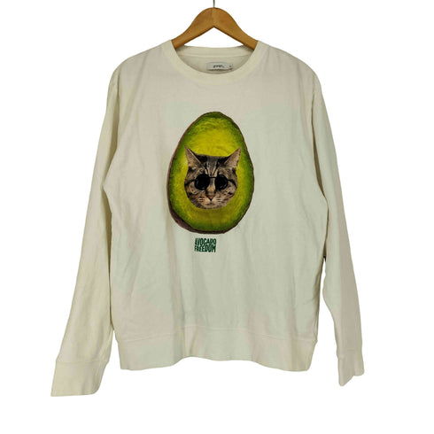 グラニフ graniph AVOCADO FREEDOM プリントスウェット メンズ XL