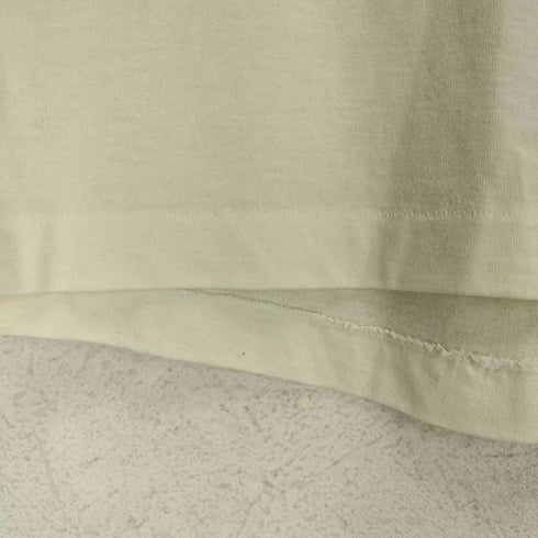 袖裾シングル Florida フロントプリントクルーネックTシャツ メンズ