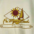 袖裾シングル Florida フロントプリントクルーネックTシャツ メンズ
