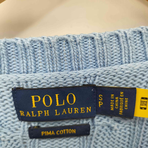 ポロラルフローレン POLO RALPH LAUREN PIMA COTTON ポニー刺繍半袖ニット レディース JPN:S