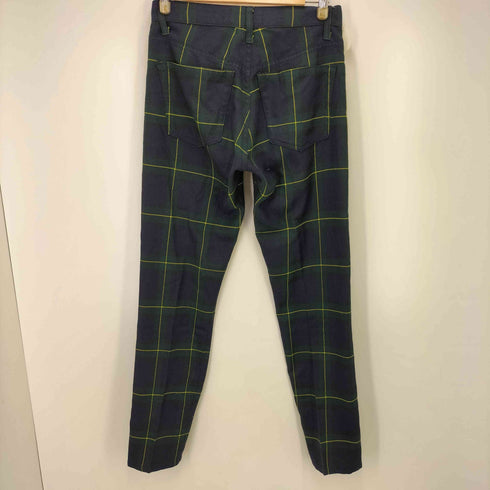 ヒステリックグラマー HYSTERIC GLAMOUR 00S レーヨン ポリ チェック テーパード スラックス パンツ Y2K メンズ JPN:L