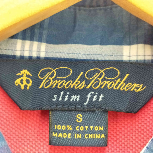 ブルックスブラザーズ BROOKS BROTHERS SLIMFIT ロゴ刺繍 S/S ポロシャツ メンズ import:S