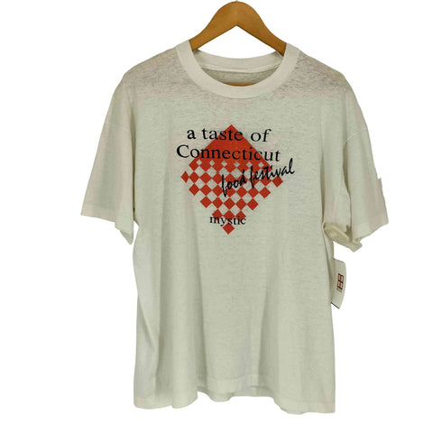 袖裾シングル Q-105 両面プリントクルーネックTシャツ メンズ