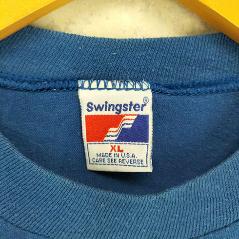スウィングスター SWINGSTER 袖シングル USA製 背面プリントクルーネックTシャツ メンズ JPN:XL
