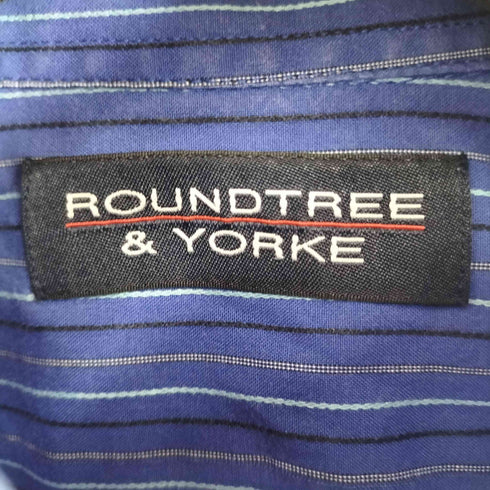 ラウンドツリーアンドヨーク roundtree&yorke ストライプ L/S BDシャツ メンズ import:M