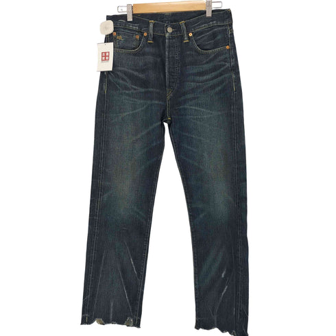 ダブルアールエルラルフローレン RRL RALPH LAUREN BOY FIT STRAIGHT DENIM PANTS カットオフ レディース 26