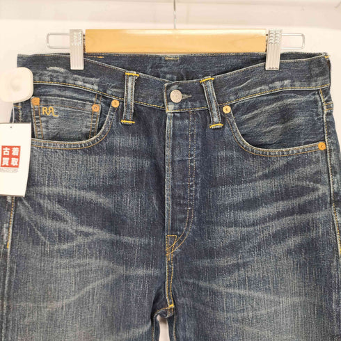 ダブルアールエルラルフローレン RRL RALPH LAUREN BOY FIT STRAIGHT DENIM PANTS カットオフ レディース 26