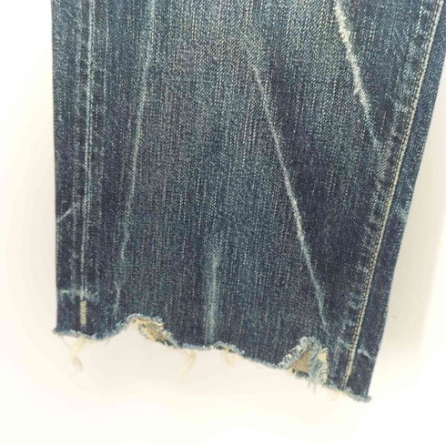 ダブルアールエルラルフローレン RRL RALPH LAUREN BOY FIT STRAIGHT DENIM PANTS カットオフ レディース 26