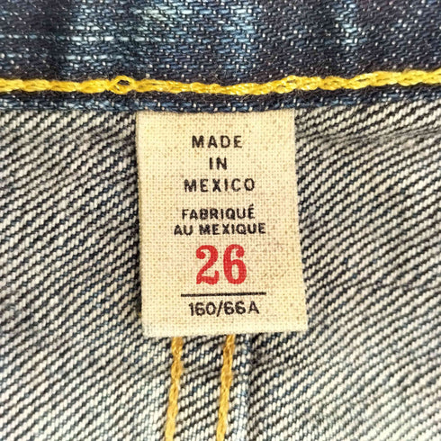 ダブルアールエルラルフローレン RRL RALPH LAUREN BOY FIT STRAIGHT DENIM PANTS カットオフ レディース 26
