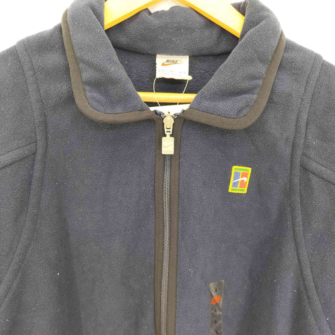 ナイキ NIKE 90S 白タグ ロゴ刺繍 ハーフジップ フリースジャケット デッドストック メンズ import:L