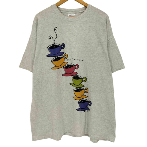 ヘインズ Hanes San Francisco コーヒー Tシャツ メンズ import:XXL