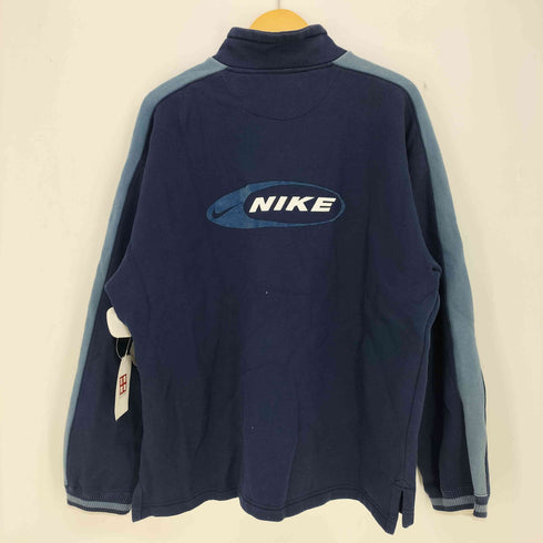 ナイキ NIKE 90S 白タグ 裏起毛 ロゴ刺繍 ハーフジップ スウェット メンズ import:XL