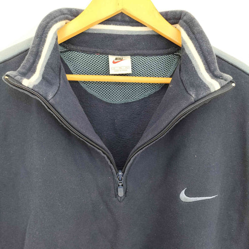 ナイキ NIKE 90S 白タグ 裏起毛 ロゴ刺繍 ハーフジップ スウェット メンズ import:XL
