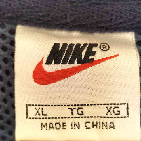 ナイキ NIKE 90S 白タグ 裏起毛 ロゴ刺繍 ハーフジップ スウェット メンズ import:XL