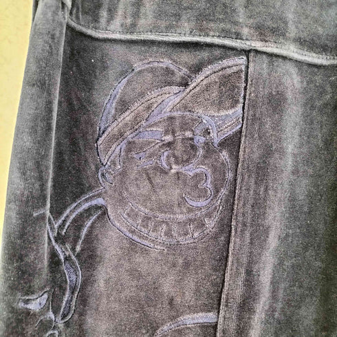 サウスポール SOUTHPOLE 刺繍デザイン裾ジップベロアパンツ メンズ JPN:L