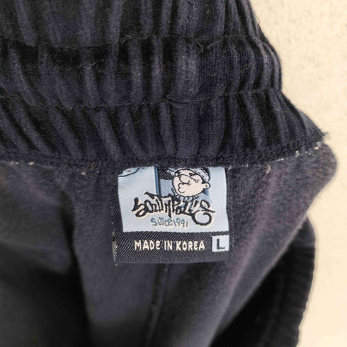 サウスポール SOUTHPOLE 刺繍デザイン裾ジップベロアパンツ メンズ JPN:L