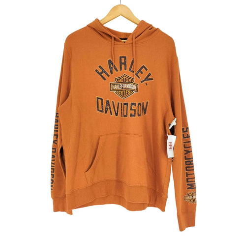 ハーレーダビッドソン HARLEY-DAVIDSON フロントプリントプルオーバーパーカー メンズ JPN:L