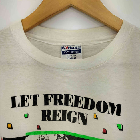 ヘインズ Hanes USA製 LET FREEDOM REIGN Tシャツ メンズ import:XL