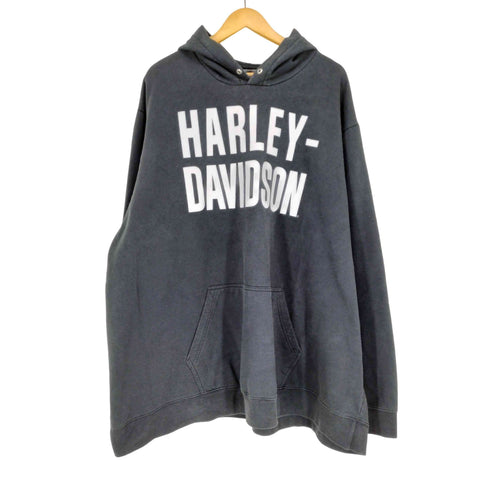 ハーレーダビッドソン HARLEY-DAVIDSON ビッグシルエットフロントプリントプルオーバーパーカー メンズ 5XL