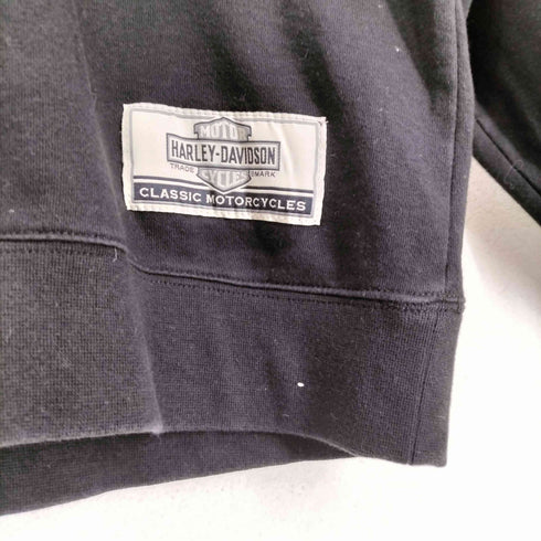 ハーレーダビッドソン HARLEY-DAVIDSON フロント刺繍アームラインクルーネックスウェット メンズ 2XL