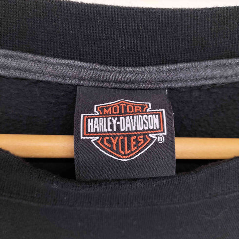 ハーレーダビッドソン HARLEY-DAVIDSON フロント刺繍アームラインクルーネックスウェット メンズ 2XL