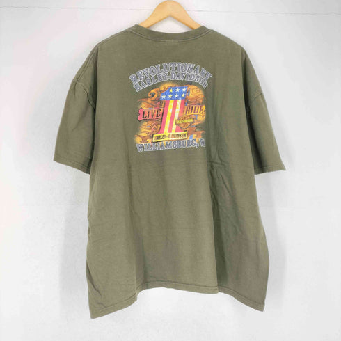 ハーレーダビッドソン HARLEY-DAVIDSON 両面プリントクルーネックポケットTシャツ メンズ 3XL