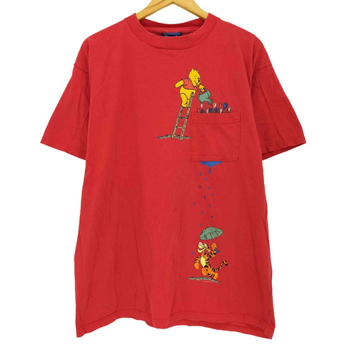 キャラクタープリント ポケット Tシャツ メンズ
