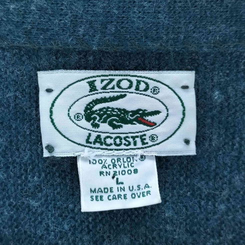 ラコステ LACOSTE 90s USA製 アクリルカーディガン レディース JPN:L