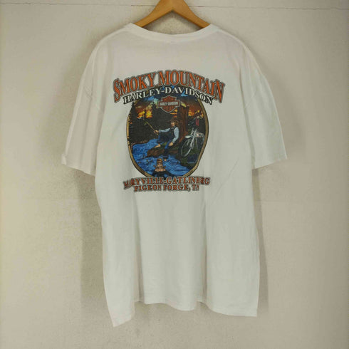 ハーレーダビッドソン HARLEY-DAVIDSON 両面プリントクルーネックTシャツ メンズ 2XL