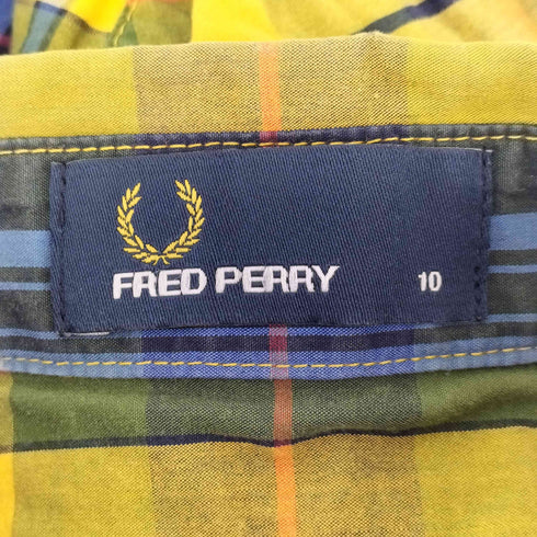 フレッドペリー FRED PERRY 月桂樹刺しゅう チェック柄シャツワンピース レディース 10