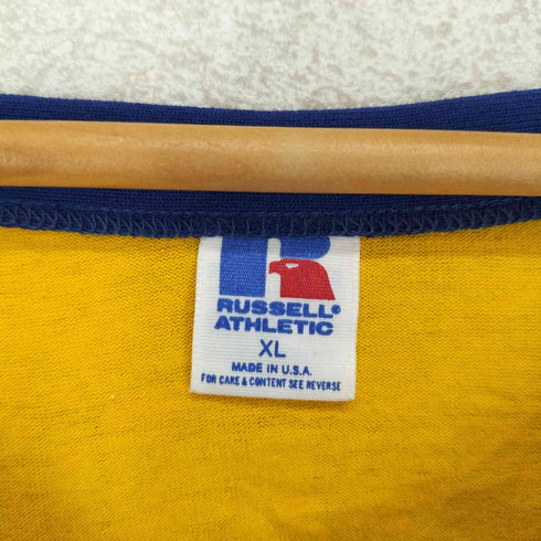 ラッセルアスレチック RUSSELL ATHLETIC 70S~ MADE IN USA フロッキープリント バスケットボールTシャツ メンズ XL