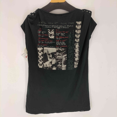 ヒステリックス HYSTERICS スタッズフリンジデザインプリントTシャツ Y2K グランジ メンズ FREE