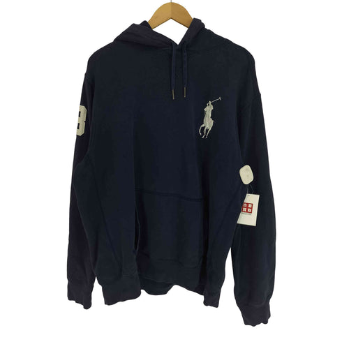 ポロバイラルフローレン Polo by RALPH LAUREN 3 ビックポニー刺繍 フード裏キルティング 裏起毛 Vガゼット プルオーバー パーカー メンズ import:XL