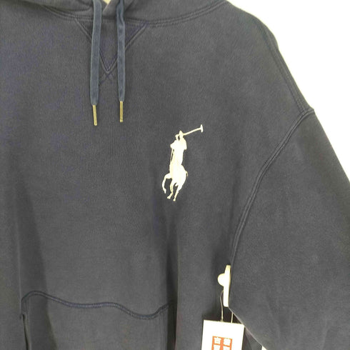 ポロバイラルフローレン Polo by RALPH LAUREN 3 ビックポニー刺繍 フード裏キルティング 裏起毛 Vガゼット プルオーバー パーカー メンズ import:XL