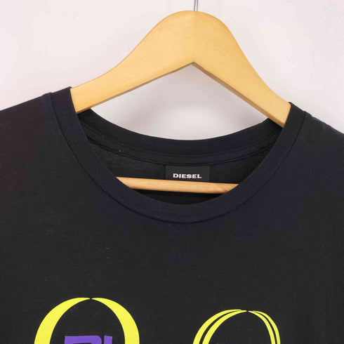 ディーゼル DIESEL ロゴプリントクルーネックTシャツ メンズ L