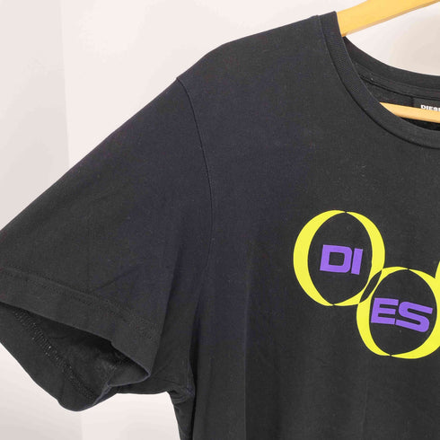 ディーゼル DIESEL ロゴプリントクルーネックTシャツ メンズ L
