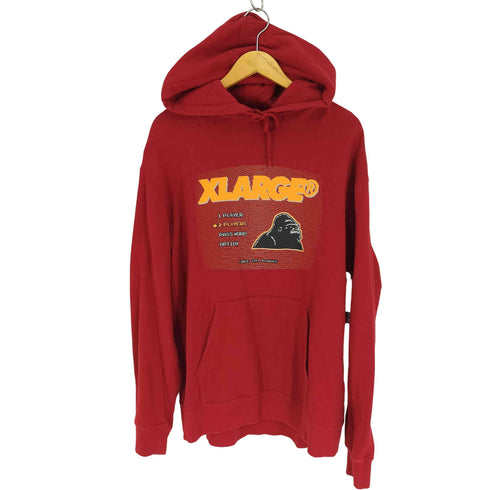 エクストララージ XLARGE 18AW ロゴプリント ゲームデザイン ドローコード フーデッド プルオーバー パーカー メンズ JPN:XL
