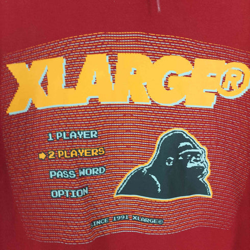 エクストララージ XLARGE 18AW ロゴプリント ゲームデザイン ドローコード フーデッド プルオーバー パーカー メンズ JPN:XL
