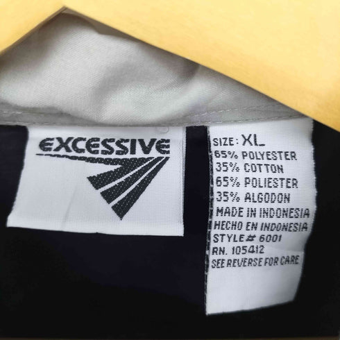 EXCESSIVE 企業ロゴ 袖刺繍 ユニホーム ボーリング シャツ メンズ import:XL