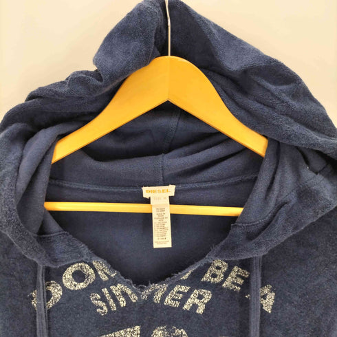 ディーゼル DIESEL パイル地 プリントVネックパーカー メンズ import:M