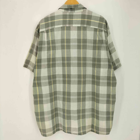 ステューシー Stussy 白タグ チェック オープンカラーシャツ メンズ import:XL
